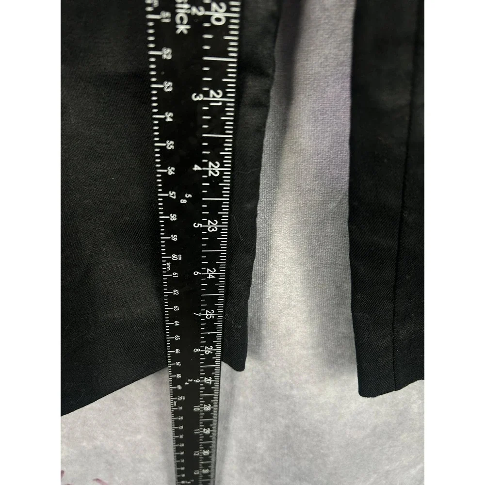 Banana Republic Petite Linen Blend Black Wide Leg Cropped Pants Size‎ 6